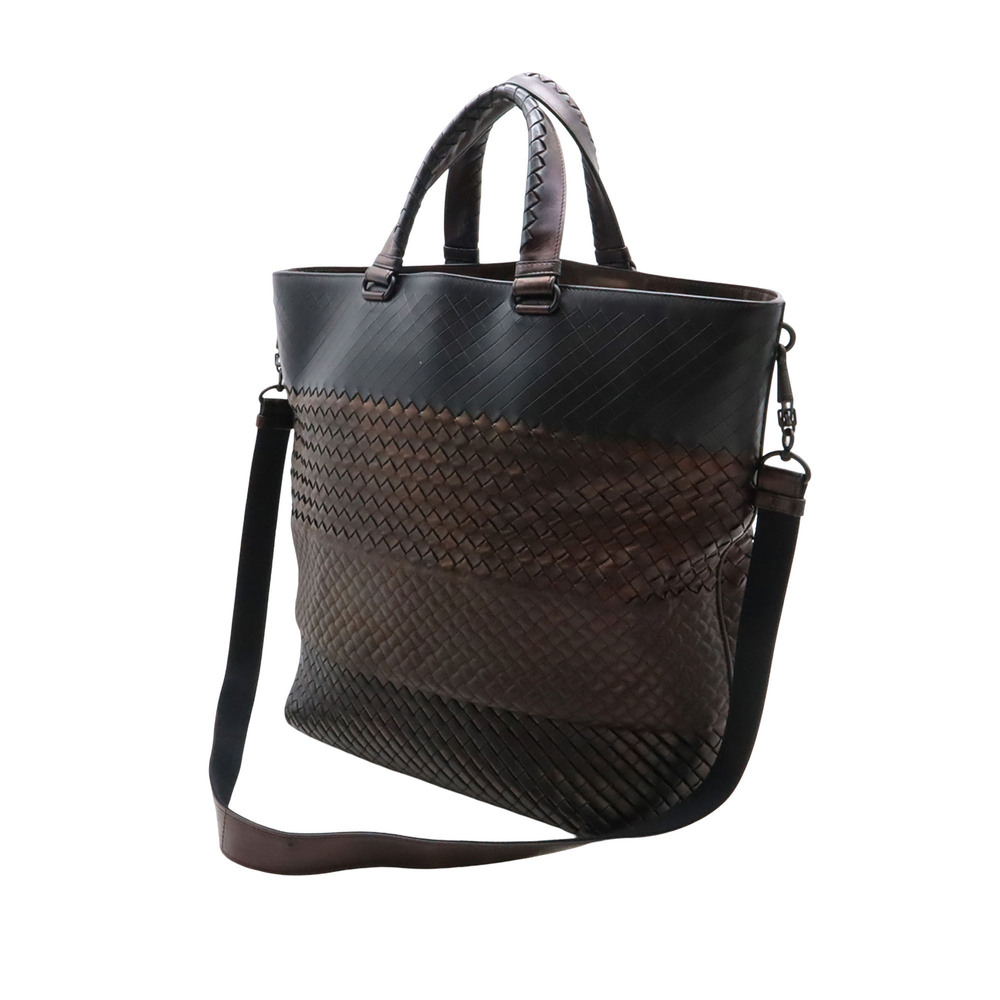 Pre-Loved Bottega Veneta Bicolor Nappa Intrecciato Imperatore Convertible Tote - Picture 2 of 9